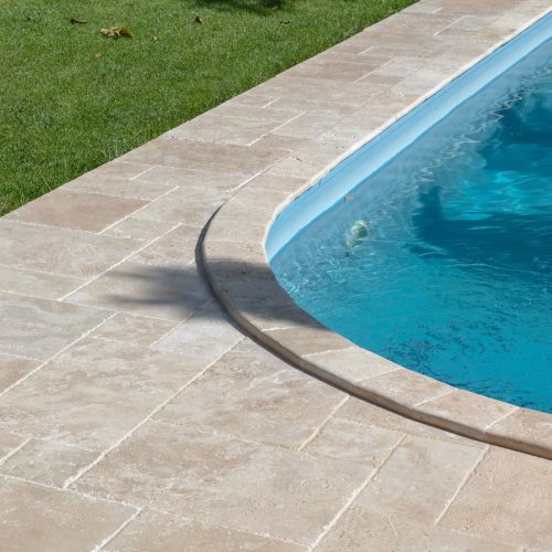 travertine french pattern 3cm pool